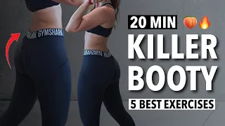 BEST GLUTE FOCUSED Exercises to GROW Your BOOTY at Home - 20 min dumbbell workout  - DAY 8