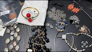 ThredUp Mixed 15 Piece Rescue Jewelry Unboxing Gemstones, Kate Spade, J Crew & More! Friday MixUp: