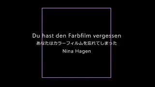 【和訳】Du hast den Farbfilm vergessen / Nina Hagen / Deutsch→Japanisch (German→Japanese)