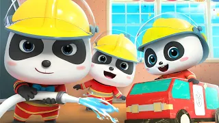 Firefighter Rescue Team | Fire Truck, Police Car, Ambulance | Best Kids Songs | BabyBus