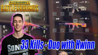 TGLTN, Hwinn |33 Kills| Top 1 Duo vs Squad (2 vs 4 - Taego)