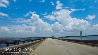 Driving World's Longest Bridge Over Water | Lake Pontchartrain Causeway | New Orleans Louisiana | 4K