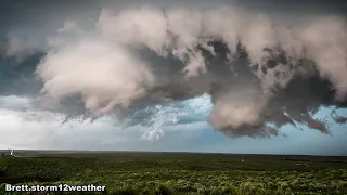 Supercell with Rapidly Rotating Wall Cloud & Amazing Structure! Oklahoma Panhandle, June 17, 2023