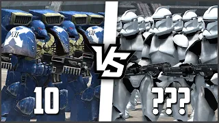 Сколько Клонов из Star Wars нужно, чтобы уничтожить 10 Космодесантников? ► Warhammer vs Star Wars