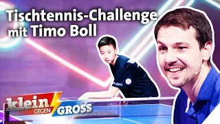 Ping-Pong-Backspin-Trickshots: Europameister Boll vs. Kevin | Klein gegen Groß