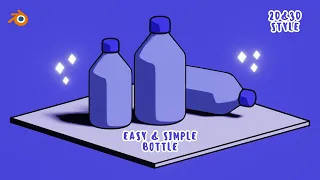 Create Simple Bottle in Blender ✨ - Grease Pencil & Toon Shader ✏️