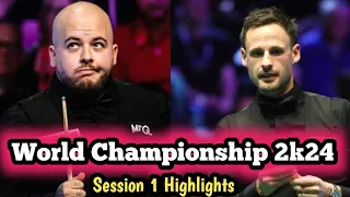 Luca Brecel Vs David Gilbert Snooker World Championship Part1 Highlights