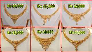 Gold necklace designs pictures || light weight gold necklace