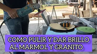 COMO PULIR Y DAR BRILLO CORRECTAMENTE AL MARMOL E GRANITO🤩🤩 Parte 1.