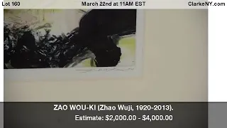 ZAO WOU-KI (Zhao Wuji, 1920-2013).