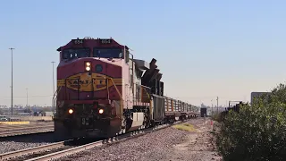 Trains in Glendale, AZ  01/16/24 Feat. BNSF 654 Solo on Work Train, H1s & BNSF 529 on point w/ RS3L!