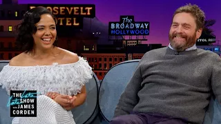 Tessa Thompson & Zach Galifianakis Fudged Their Headshots