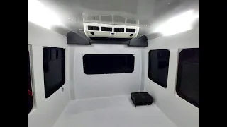 Ep. 3 StarTrans Shuttle Bus Conversion - Ceiling insulation, floor insulation, subfloor, walls up!