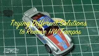 Trying Different Solutions for Hot Wheels Tampo Removal | DIY