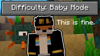 So I added a "baby mode" difficulty to Minecraft...