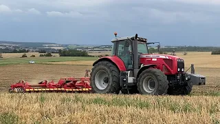 🔊💪/Déchaumage 2020/Massey Ferguson 8460/Väderstad Carrier 650 👍