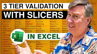 Excel - 3 Level Validation Using Slicers - Episode 1798