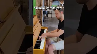 "CLOCKS" by Coldplay on public piano at University #shorts #piano #coldplay  #cover #public