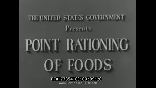 WWII CHUCK JONES CARTOON  "POINT RATIONING OF FOODS"  77354