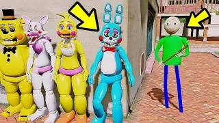 ANIMATRONICS Podem CAPTURAR o Super Baldi's Basics? | GTA V Five Nights at Freddy's