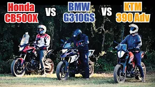 Group test: KTM 390 Adventure vs BMW G310 GS vs Honda CB500X