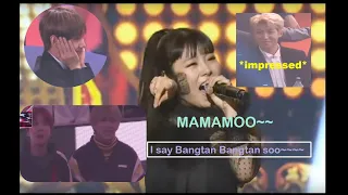 [BTS X MAMAMOO] BTS reaction to MAMAMOO Song's - Throwback Part.1 #MamamooBTS