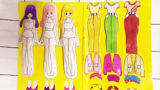 (PAPER DIY) HOW TO MAKE PAPER DOLL BOOK/ PRINCESS DAILY OUTFIT EDITION