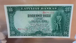 Описание банкноты 25 Лат 1938 / 25 Latu 1938