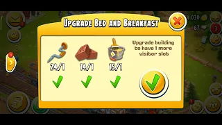 Upgrade Bed and Breakfast to level 2 | Hayday gameplay