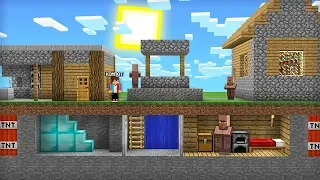 ВСЁ ЭТО ВРЕМЯ ЖИТЕЛЬ ЖИЛ ПОД ДЕРЕВНЕЙ В МАЙНКРАФТ | Компот Minecraft