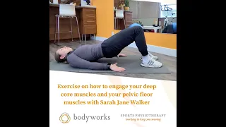 Physiotherapy exercise How to engage you deep core muscles and pelvic floor muscles