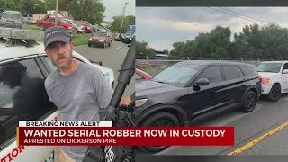 Alleged serial bank robber arrested following Nashville police chase