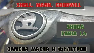 Skoda Fabia 1.4 Замена масла на Shell. фильтр MANN и Goodwill. 150к пробега без поломок. на 117к грм