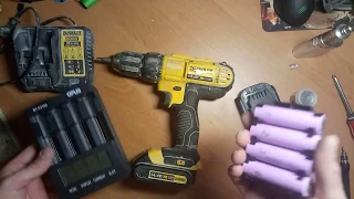 Реанимация аккумуляторов 14,4v 1,3Ah шуруповерта Dewalt DCD734