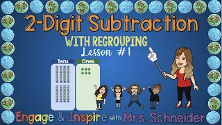 2 Digit Subtraction WITH Regrouping Using Base Ten Blocks