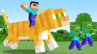 НУБ ПРИРУЧИЛ САМОГО СИЛЬНОГО КОТА В МАЙНКРАФТ ! НУБИК И ТРОЛЛИНГ ЛОВУШКА В MINECRAFT