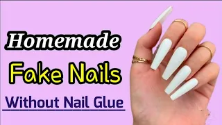 how to make fake nails from paper at home |  creative trapti