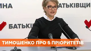 Змінити стратегію розвитку держави. Тимошенко закликала консолідуватися депутатам