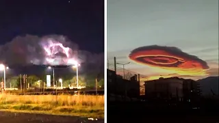 STRANGE CLOUDS Formations seen around the world, Mysterious Things Caught on Sky | State of planet