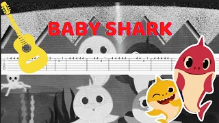 BABY SHARK - Kids Song Guitar Tab/Tutorial