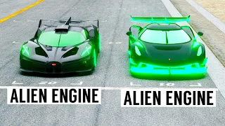 Koenigsegg Jesko Alien Engine vs Bugatti Bolide Alien Engine 2.0 at Special Stage Route X