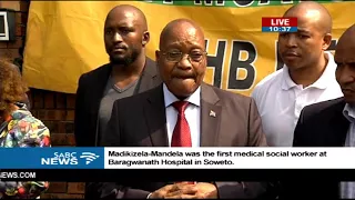 Jacob Zuma pays respects at mama Winnie's home