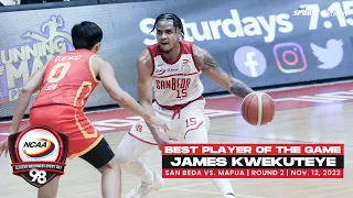 NCAA Season 98 | Best Player: James Kwekuteye (San Beda vs Mapua) | Men's Basketball Tournament R2