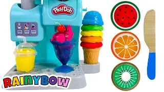 Pretend Play Toy Kitchen | Create & Learn with Play Doh Ice Cream | Preschool Learning Video