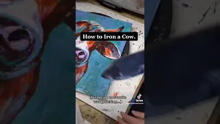 encaustic wax fusing using an iron