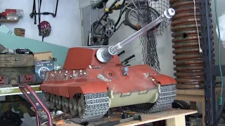 Armortek 1/6th scale RC King tiger project video#19 (sound test, 88mm assembly, and elevation)