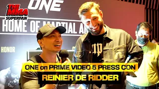 Reinier de Ridder talks to The MMA Superfan's Kriel Ibarrola at the ONE on Prime Video 5 Press Con