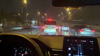ASMR Driving In Rain At Night #30 No Talking - Istanbul #asmr #driving
