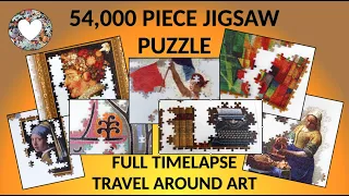 FULL TIMELAPSE!! EPIC 54,000 Piece Jigsaw Puzzle: Travel Around Art from Grafika