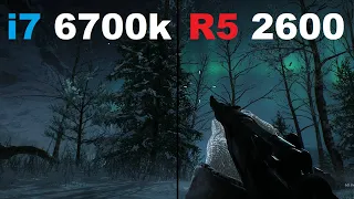 RYZEN 5 2600 vs i7 6700k